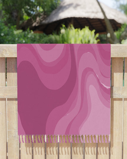Pinky Mauve Wavey 38" × 81" Boho Beach Cloth