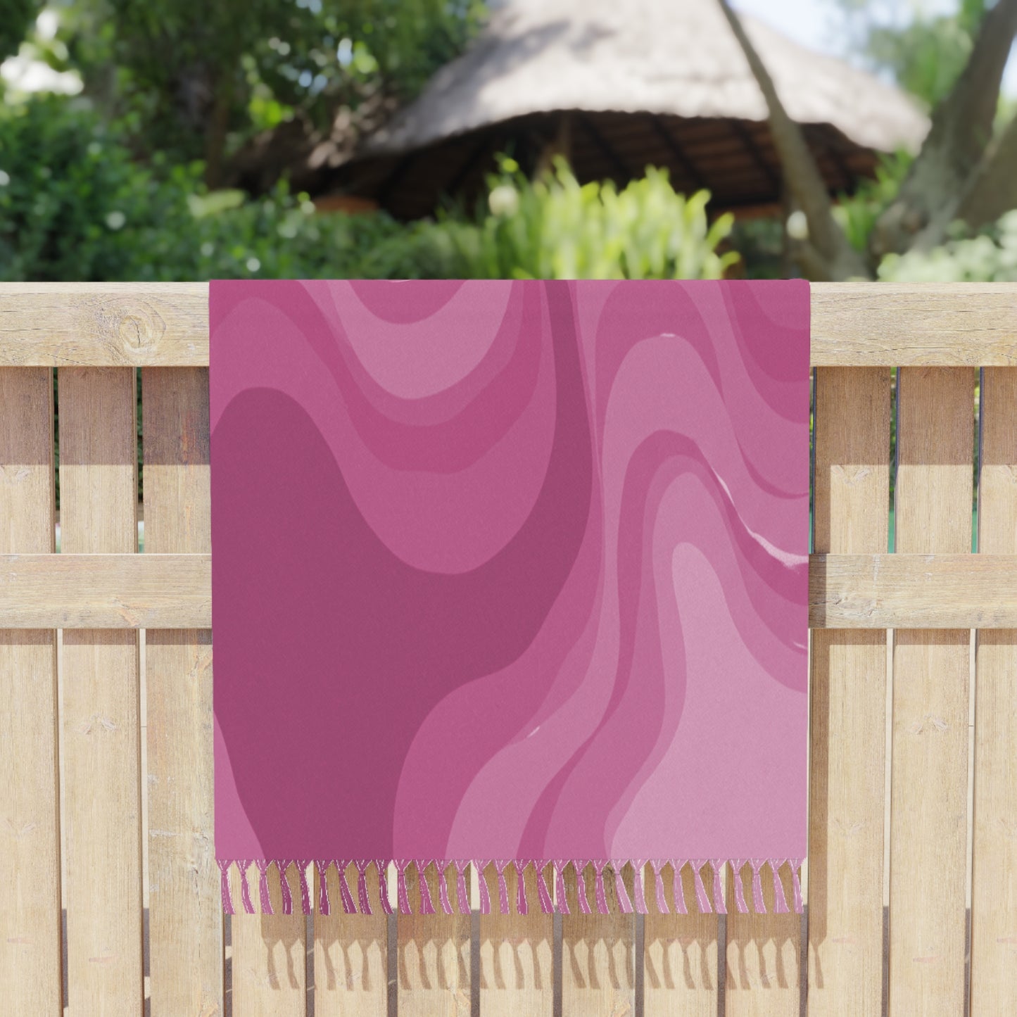 Pinky Mauve Wavey 38" × 81" Boho Beach Cloth