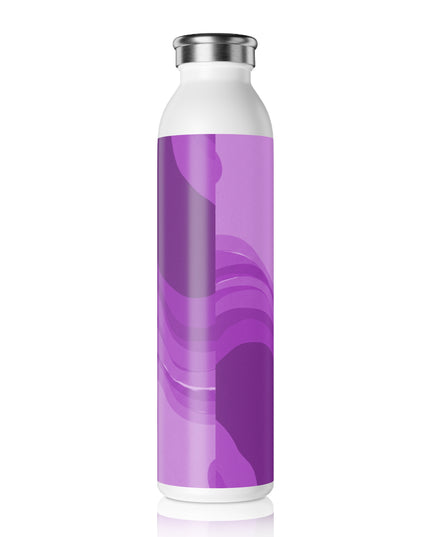 Wavey Purple Wavey Slim Water Bottle, 20 oz White