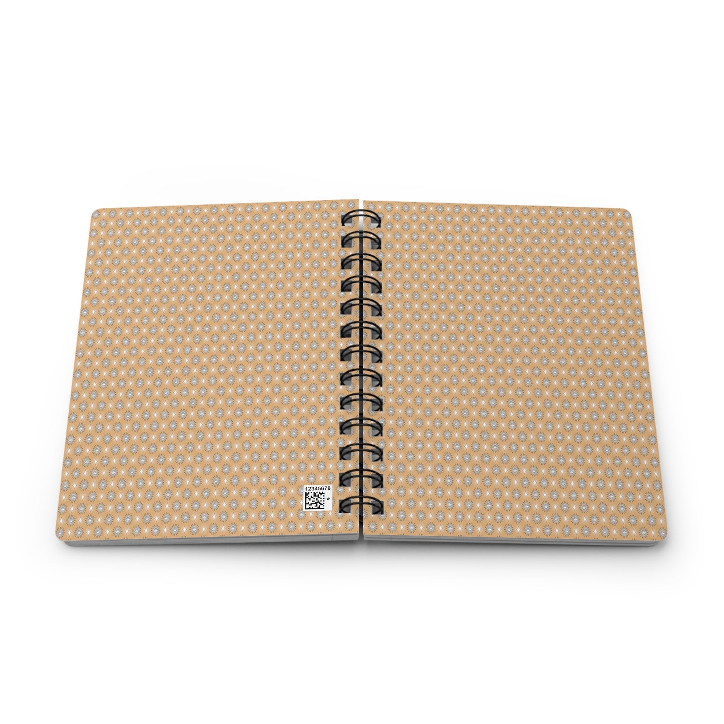 Tan Sunset Star-crossed Bodies Spiral Bound Journal, 5" x 7" 150 pages