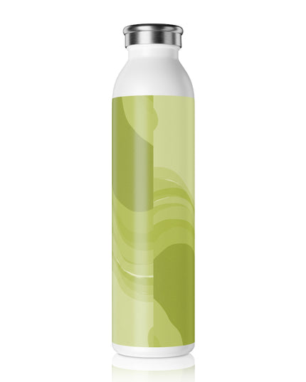 Lemon Wavey Slim Water Bottle, 20 oz White