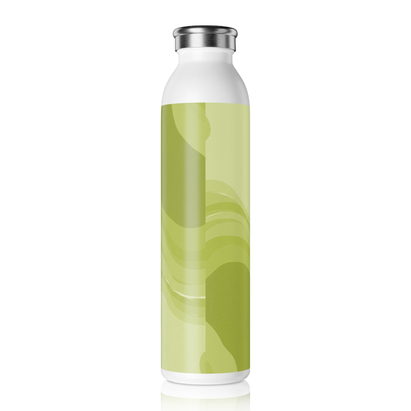 Lemon Wavey Slim Water Bottle, 20 oz White