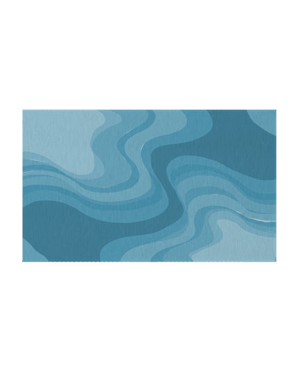 Sky Blue Wavey 36" x 60" Outdoor Rug