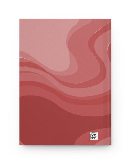 Power Red Wavey 5.75" x 8" Hardcover Journal Matte with 150 lined pages
