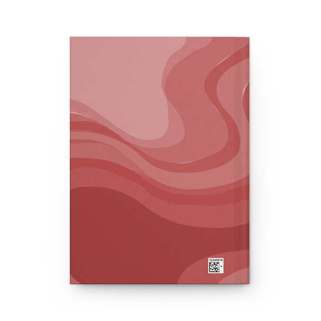 Power Red Wavey 5.75" x 8" Hardcover Journal Matte with 150 lined pages