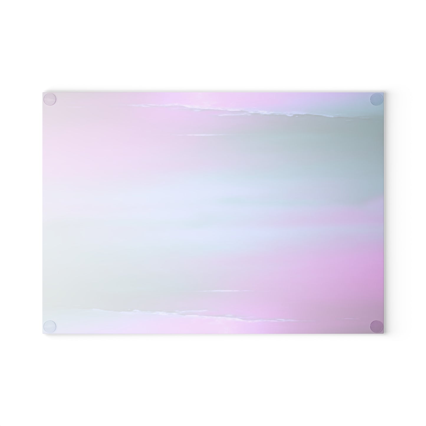 Dark Blue Green Sea Purple Fog 8" x 11" Glass Cutting Board