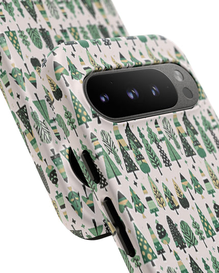 Mini Vintage Green Trees Google Pixel 9 Pro Tough Cases