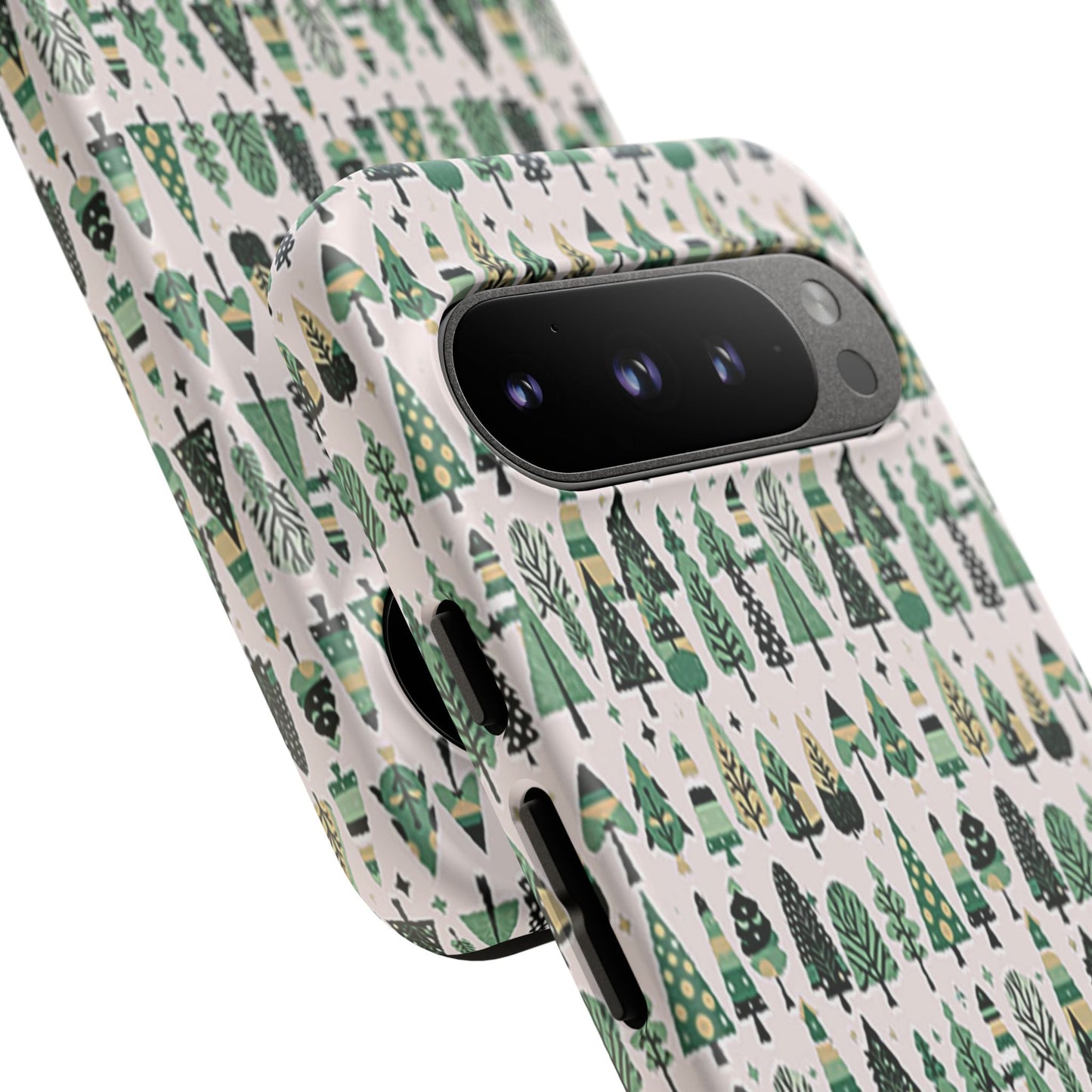 Mini Vintage Green Trees Google Pixel 9 Pro Tough Cases