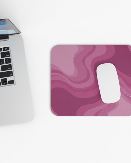 Pinky Mauve Wavey Mouse Pad, 9" x 8" Rectangle
