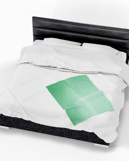 Mint Fade Velveteen Plush Blanket, 30" x 40"