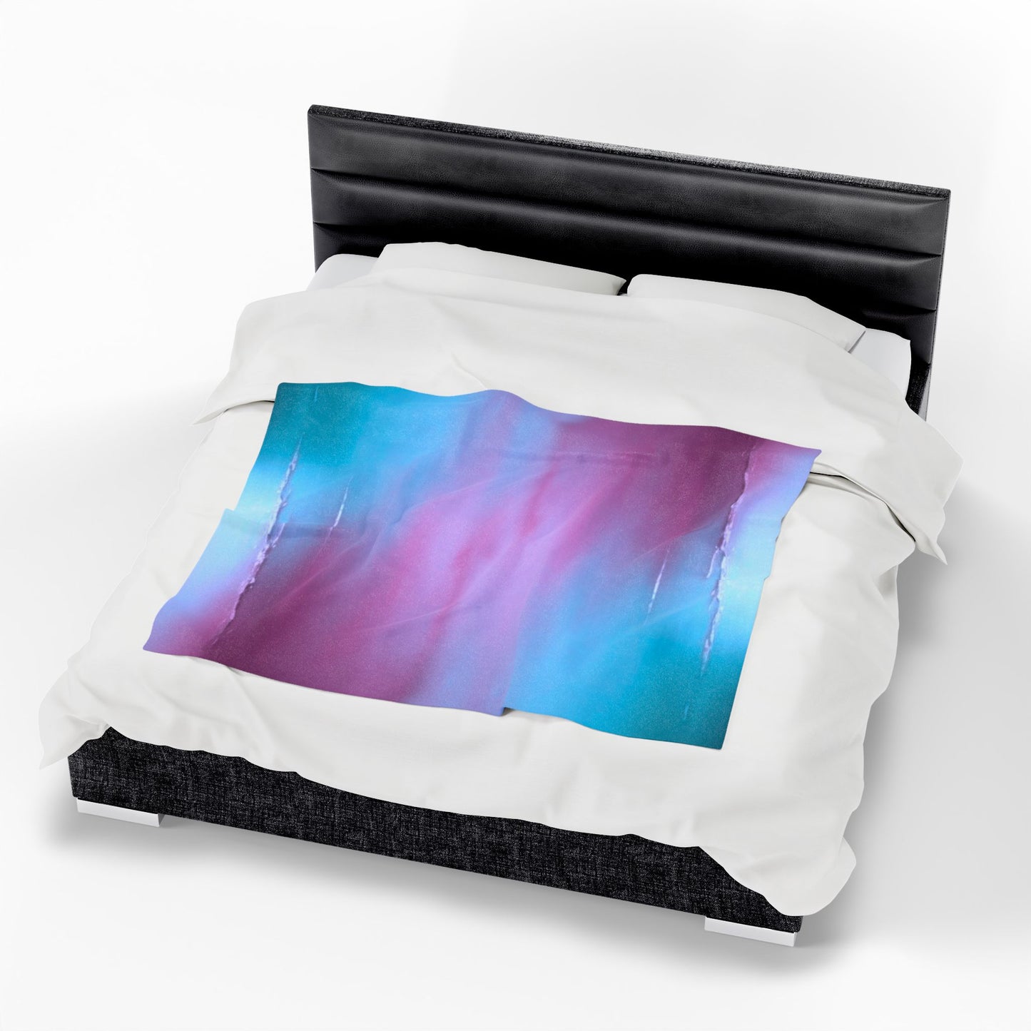 Wine Sea Blue Fog Velveteen Plush Blanket, 50" x 60"