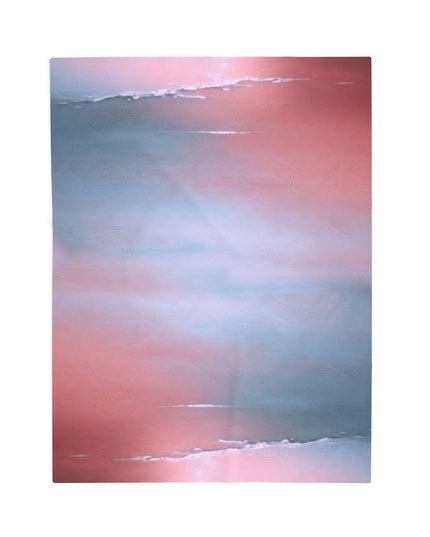 Gray Sea Pink Fog Velveteen Plush Blanket, 30" x 40"
