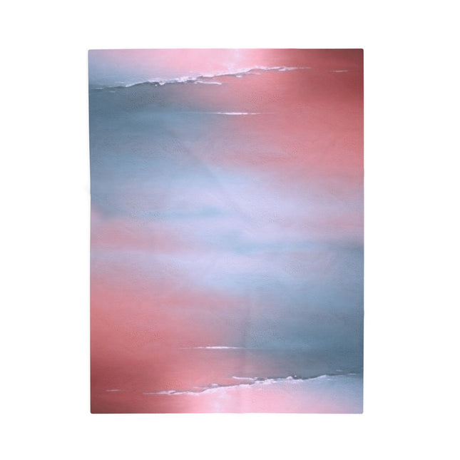 Gray Sea Pink Fog Velveteen Plush Blanket, 30" x 40"
