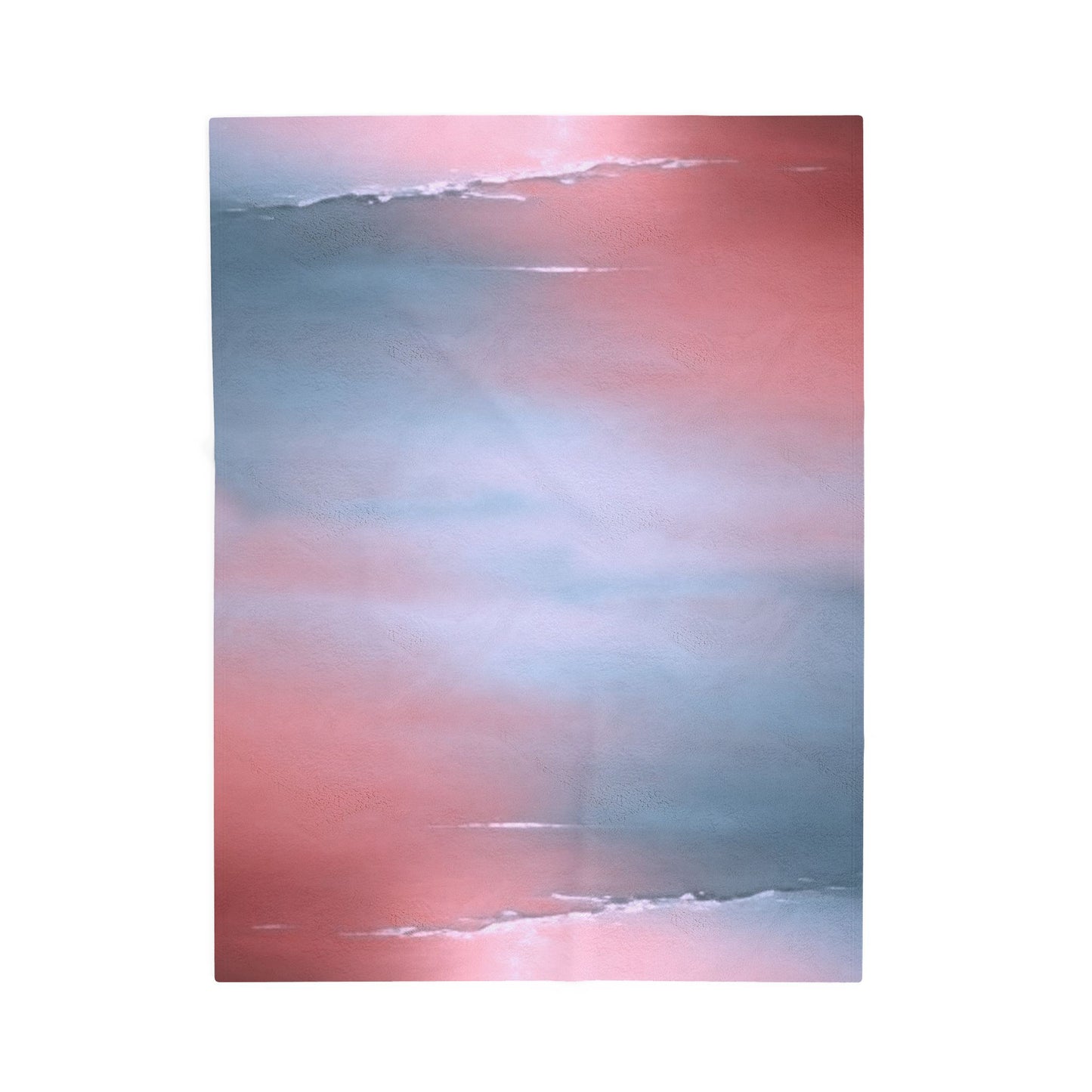 Gray Sea Pink Fog Velveteen Plush Blanket, 30" x 40"