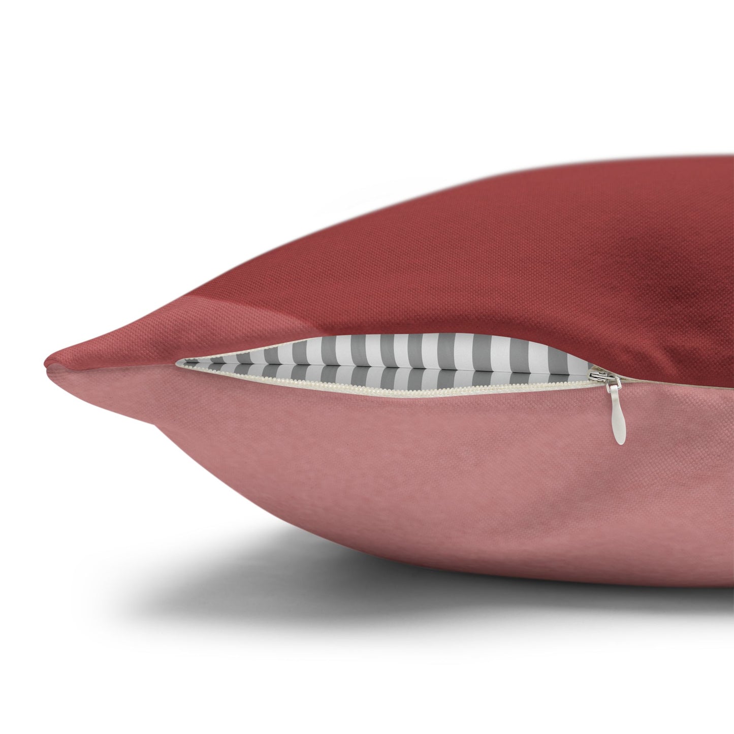 Power Red Wavey Spun Polyester Square Pillowcase, 14" x 14"