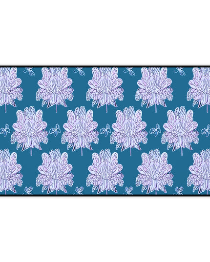 Lavender Floral Butterflies 12" x 22" Desk Mat