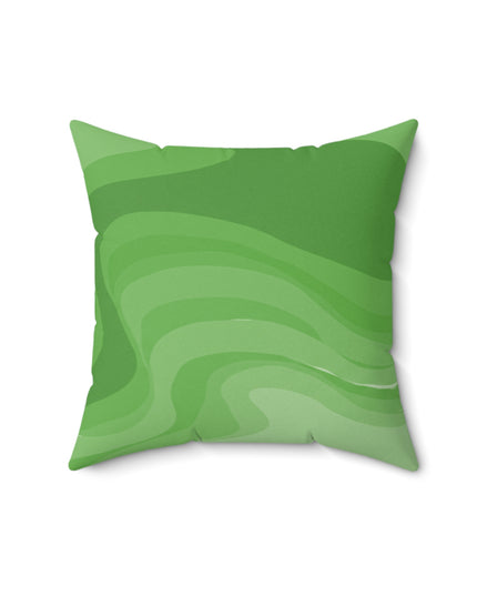 Greenie Meanie Wavey 16" x 16" Faux Suede Square Pillow