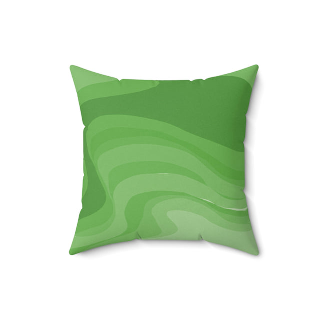 Greenie Meanie Wavey 16" x 16" Faux Suede Square Pillow