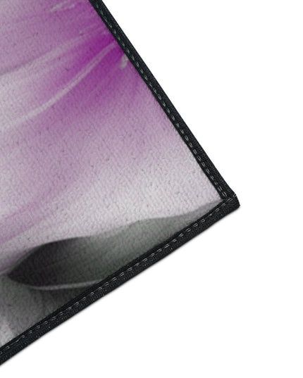 Purple Blossom Floral Bunch Heavy Duty Floor Mat, 48" x 72"