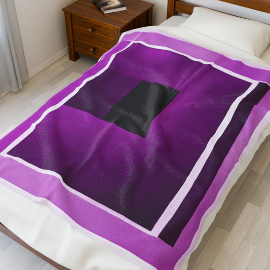 Magenta Shadow Velveteen Plush Blanket, 50" x 60"