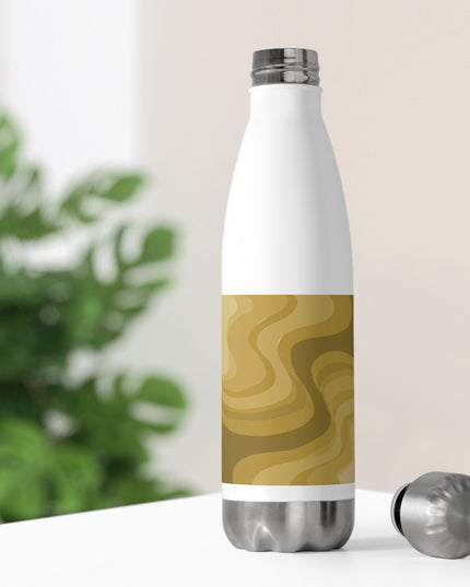 Brown Wavey 20oz Insulated Water Bottle