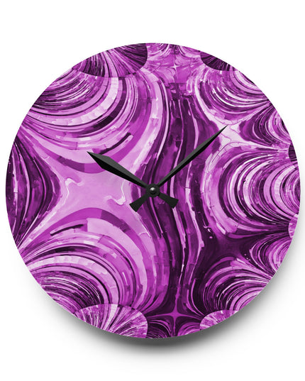 Uzi Spiral Powder Lavender Acrylic Wall Clock, Round or Square, 10.75" x 10.75"