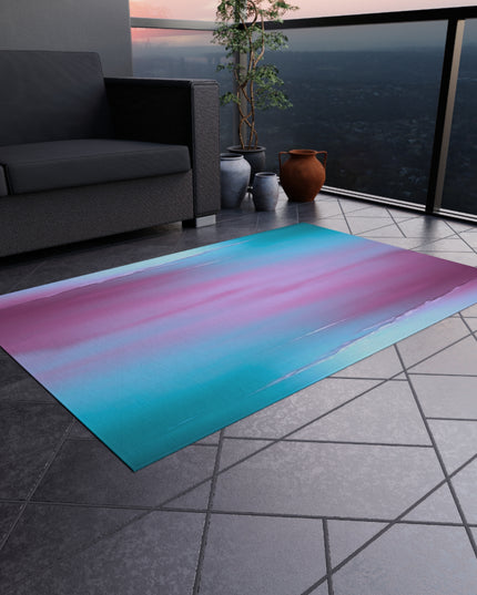 Wine Sea Blue Fog 48" x 72" Outdoor Rug
