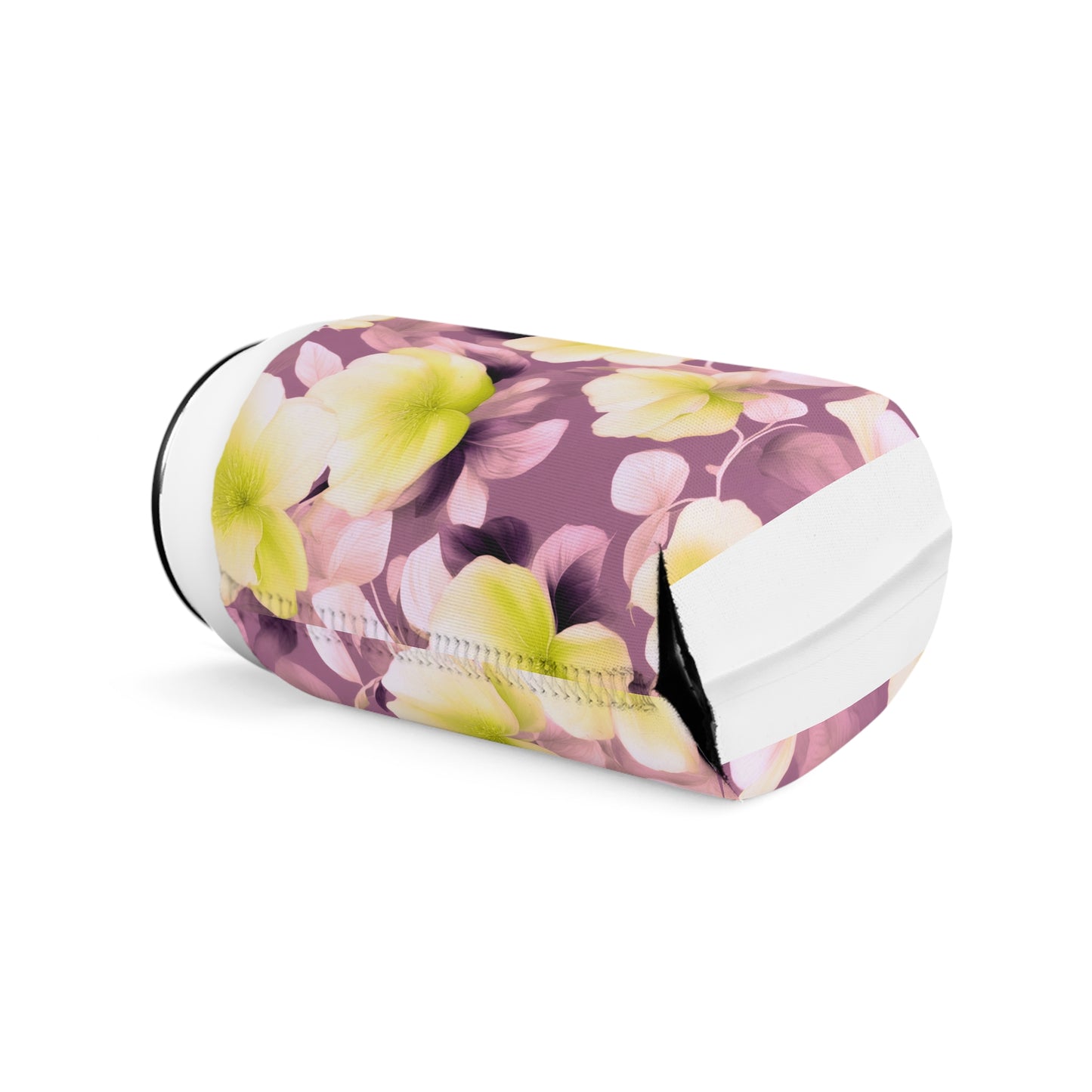 Lemon Blossom Floral Bunch 12 oz Can Cooler Sleeve