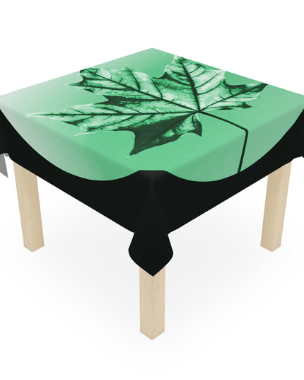 Mint Green Maple Leaf Tablecloth, 55" x 55"