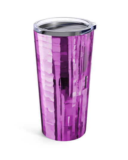 Striped Powder Lavender Tumbler 20oz
