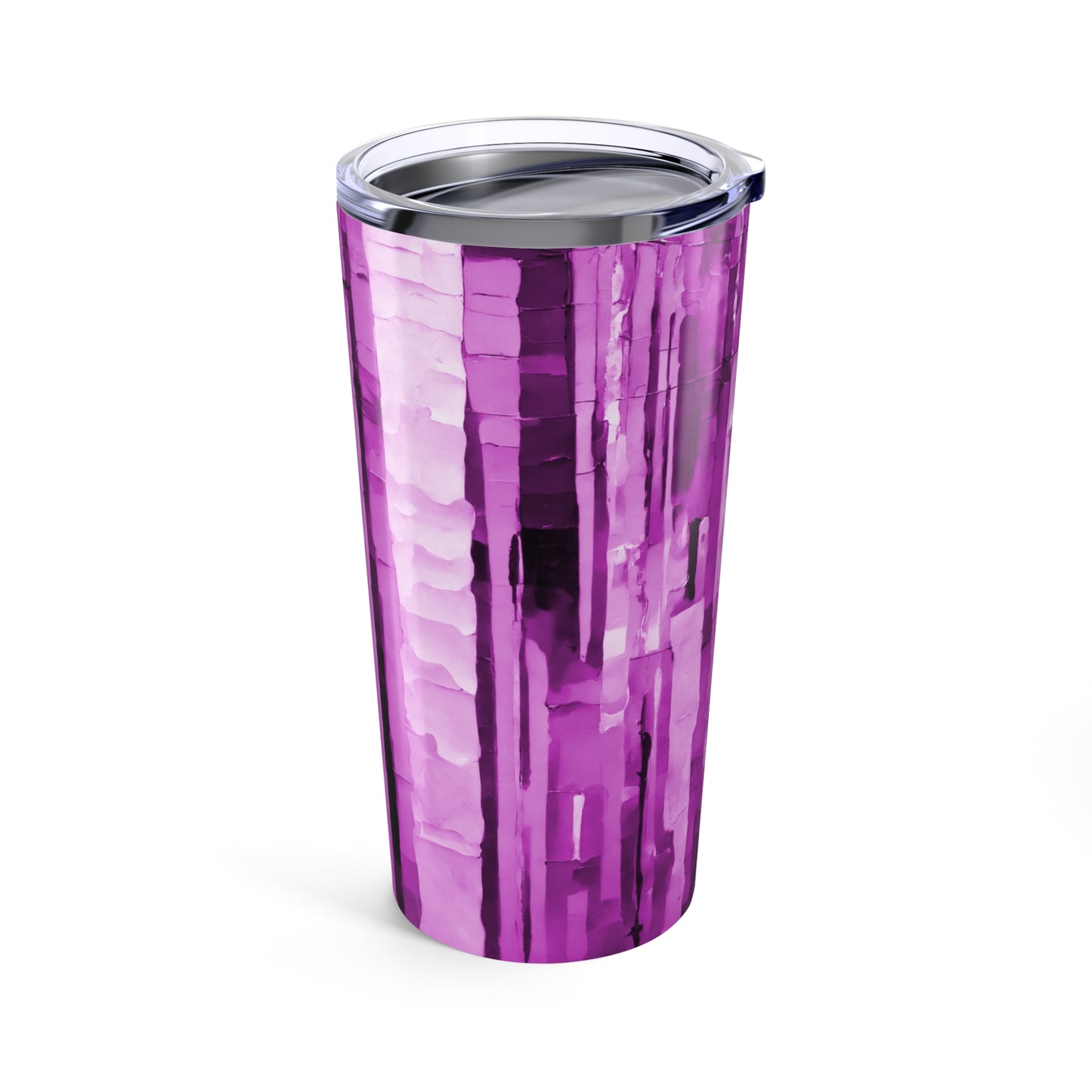 Striped Powder Lavender Tumbler 20oz