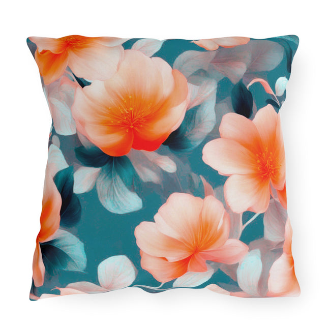 Orange Blossom Floral Bunch 20" x 20" Outdoor Pillow