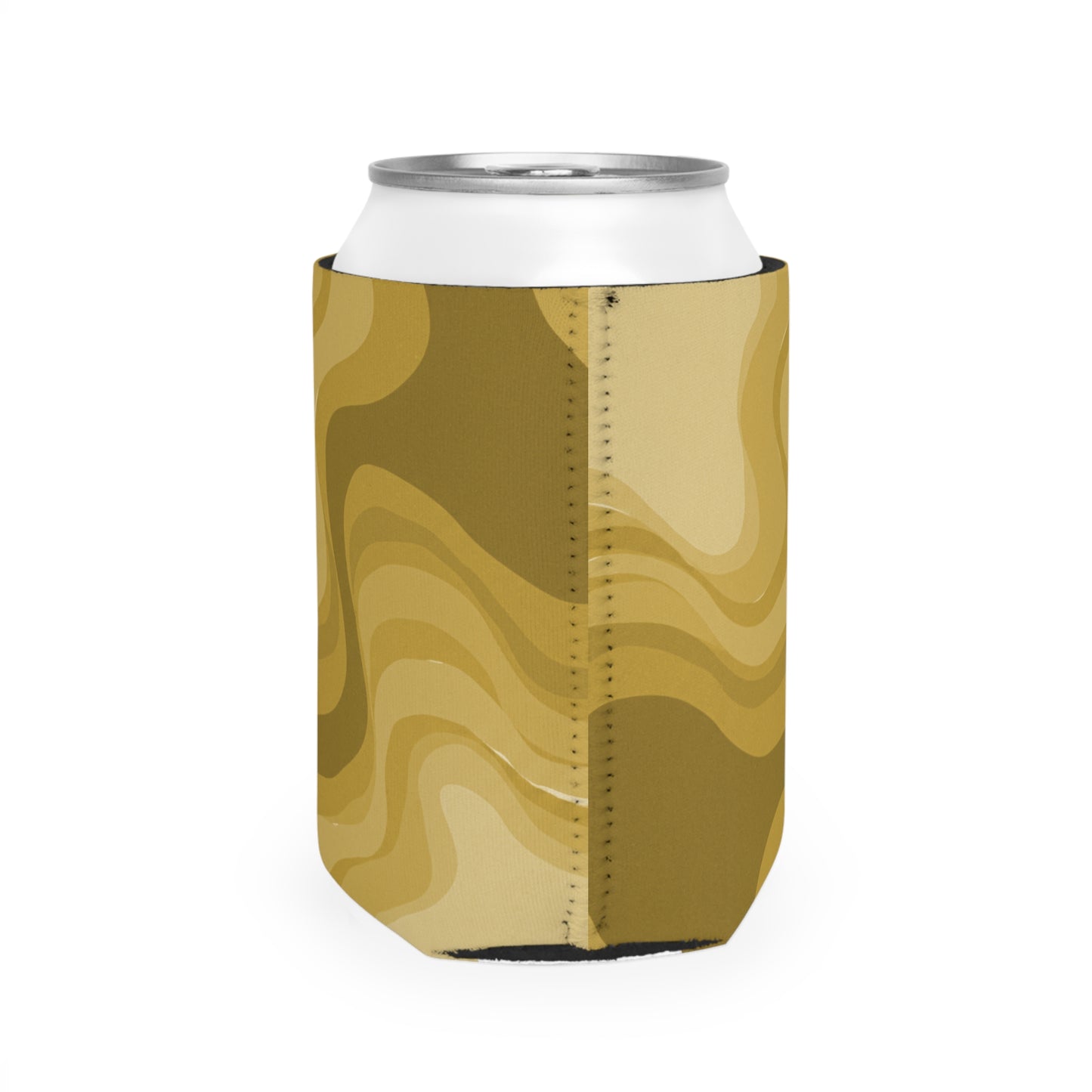 Brown Wavey 12 oz Can Cooler Sleeve