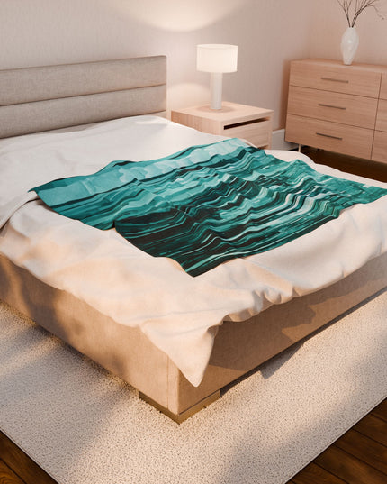 Striped Tif Velveteen Plush Blanket, 50" x 60"