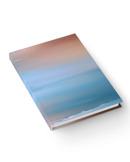 Blue Sea Peach Fog 5" x 7" Journal - 128 Ruled Line pages