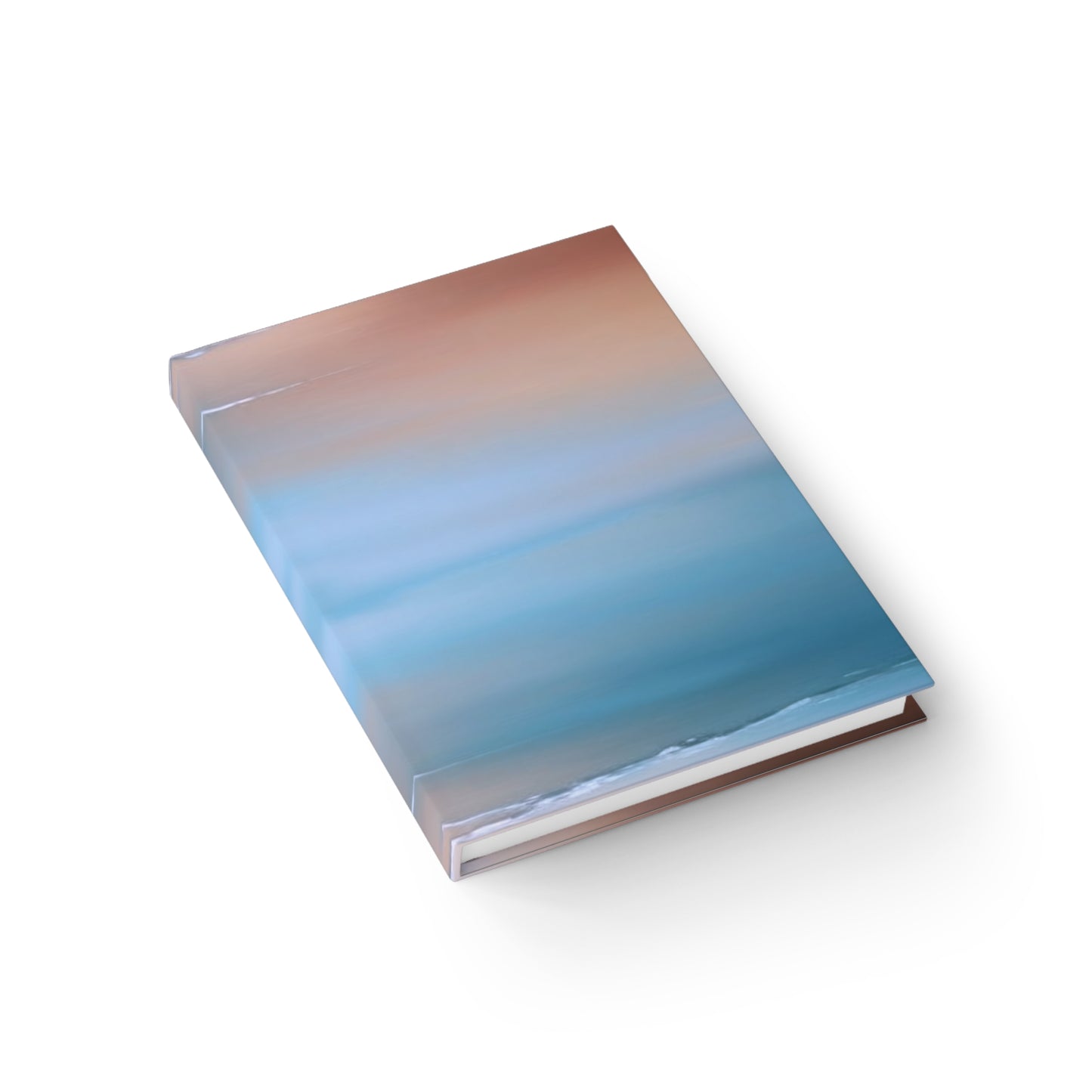 Blue Sea Peach Fog 5" x 7" Journal - 128 Ruled Line pages