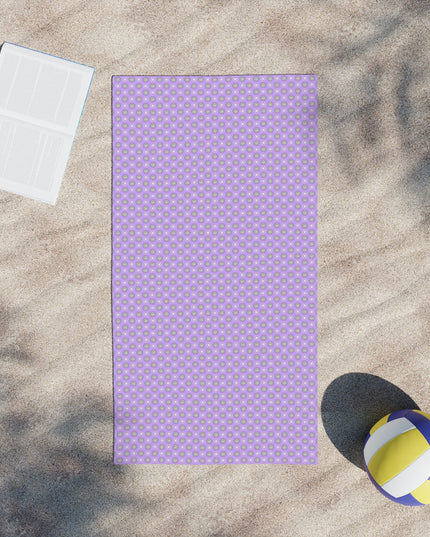 Lavender Star-crossed Bodies Beach Towel, 24" x 44"