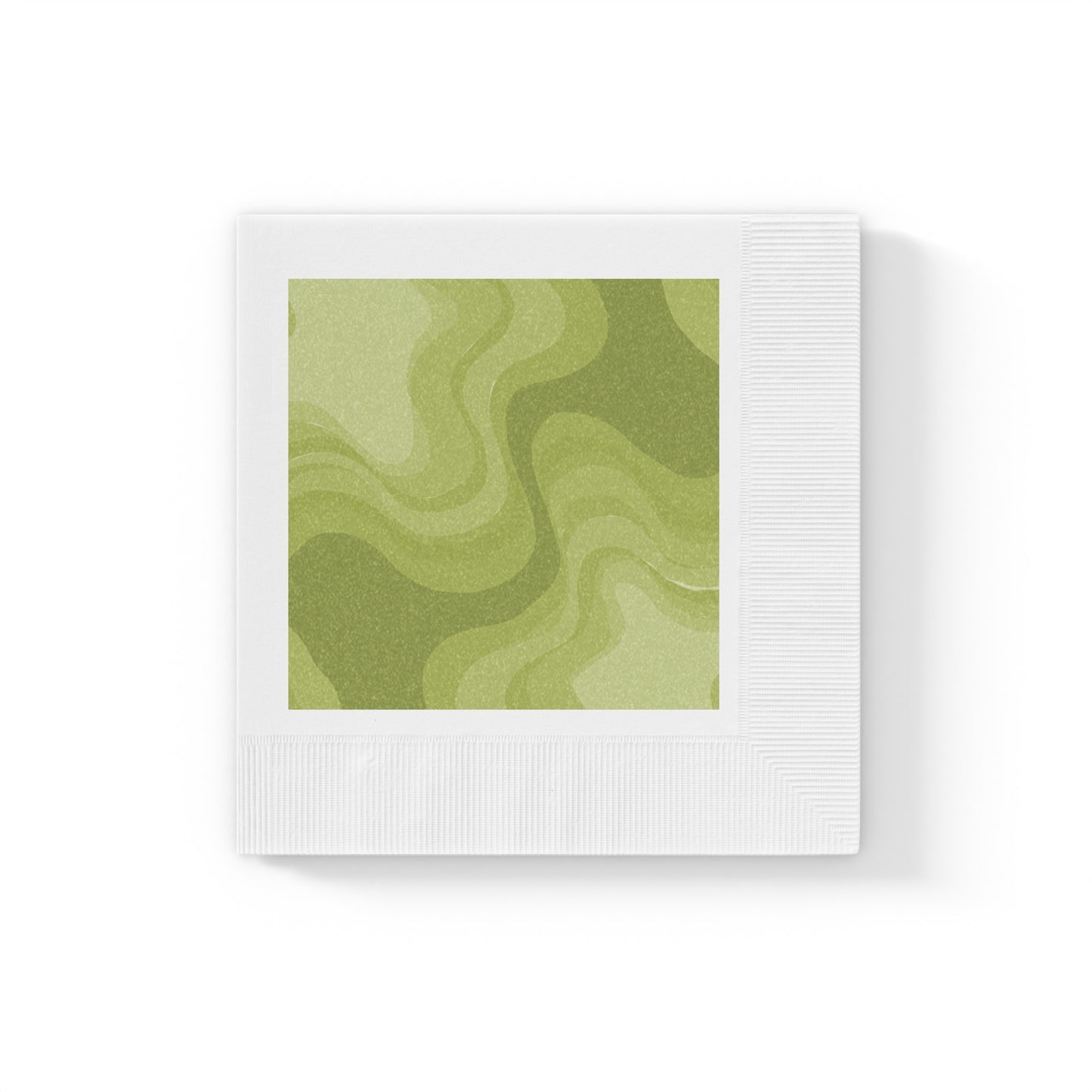 Lemon Wavey White Coined Napkins, 6.5" x 6.5"