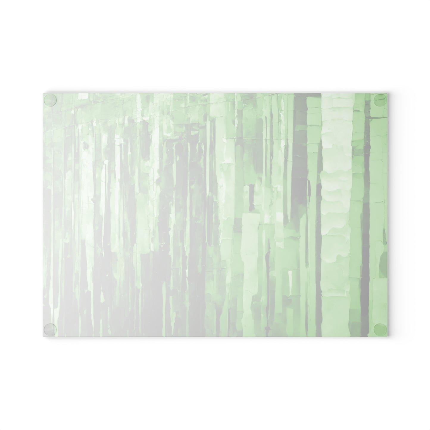 Striped Mint Pastels 8" x 11" Glass Cutting Board