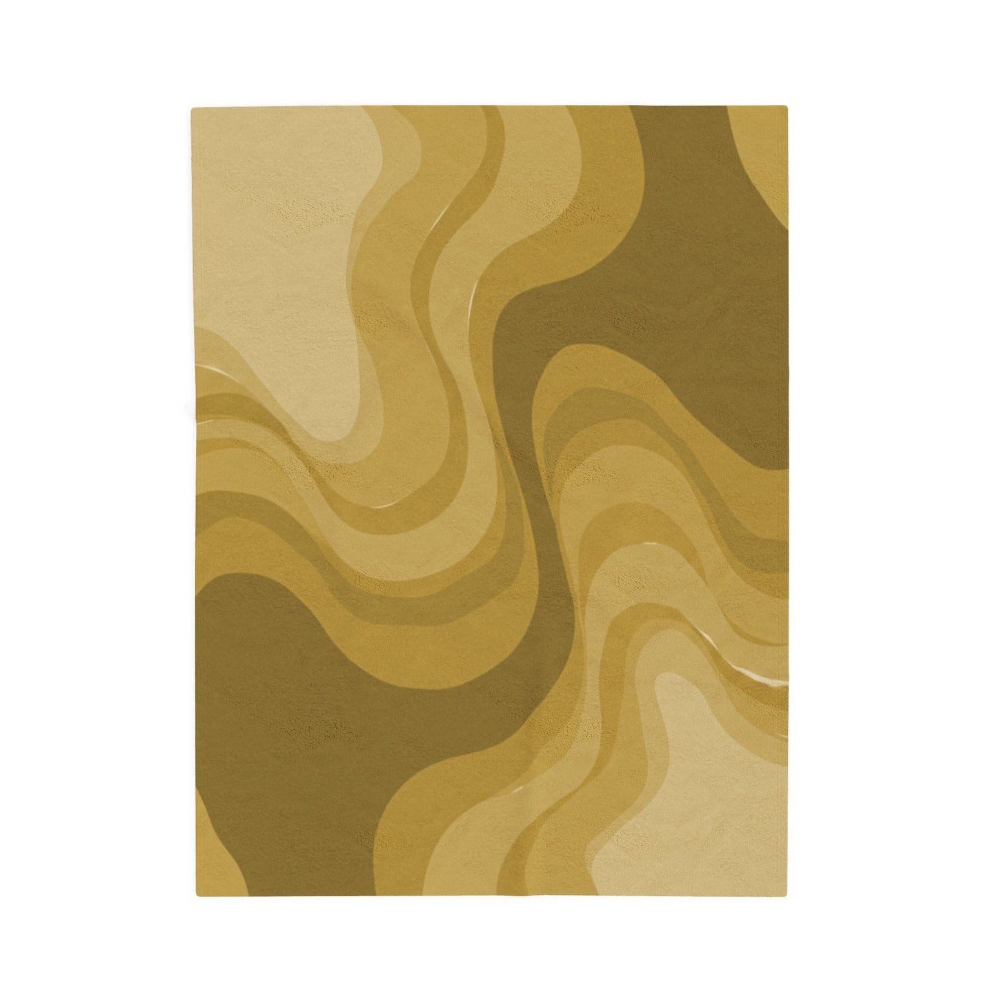 Brown Wavey Velveteen Plush Blanket, 30" x 40"