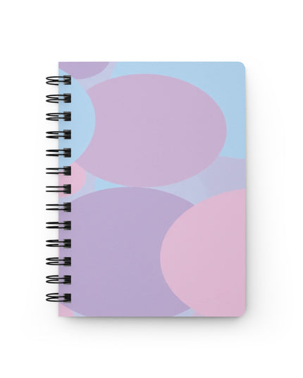 Pastel Purple and Mauve Patches Spiral Bound Journal, 5" x 7" 150 pages