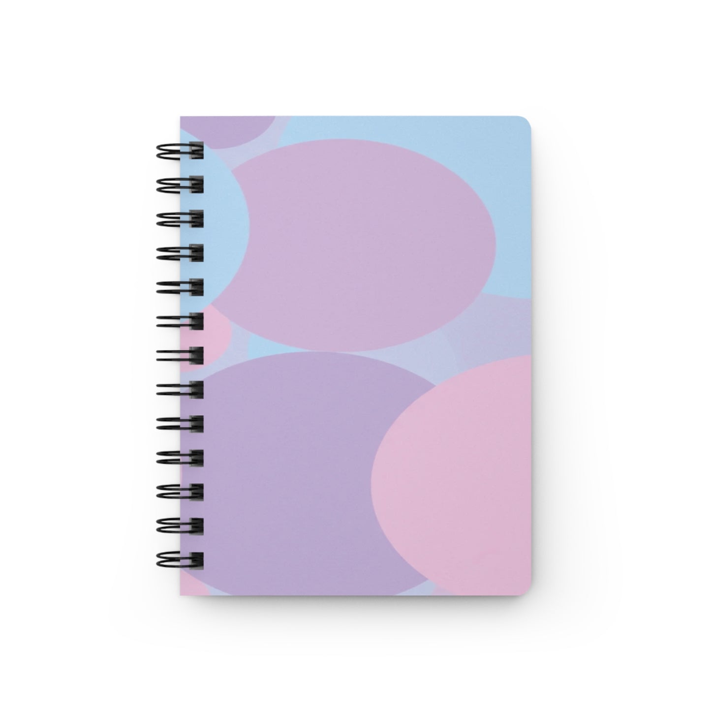 Pastel Purple and Mauve Patches Spiral Bound Journal, 5" x 7" 150 pages