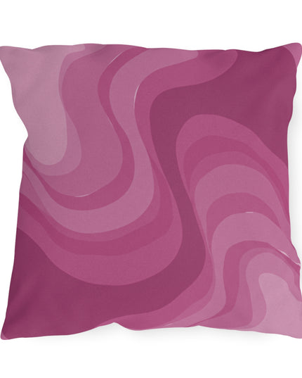 Pinky Mauve Wavey 18" x 18" Outdoor Pillow