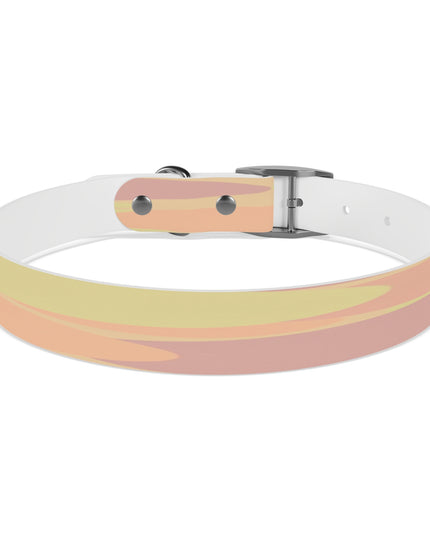 Pastel Hot Peach Patches Large Dog Collar