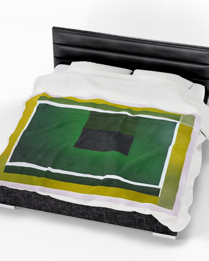 Alpha Shadow Velveteen Plush Blanket, 60" x 80"