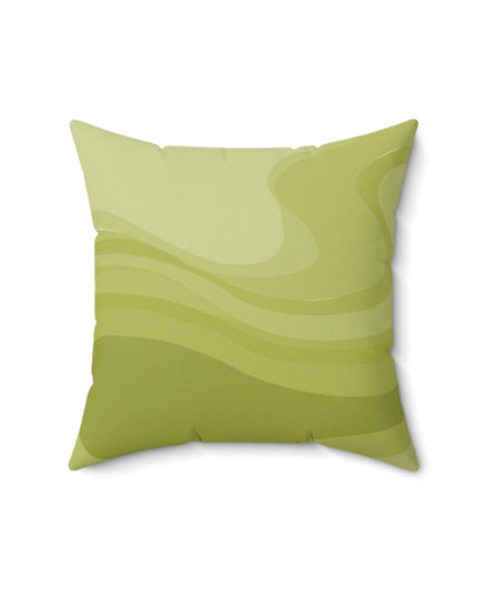 Lemon Wavey 16" x 16" Faux Suede Square Pillow
