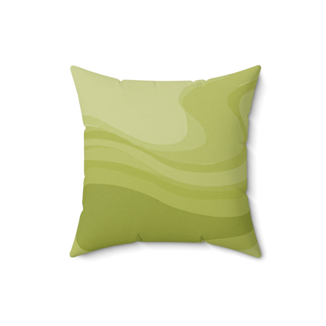 Lemon Wavey 16" x 16" Faux Suede Square Pillow