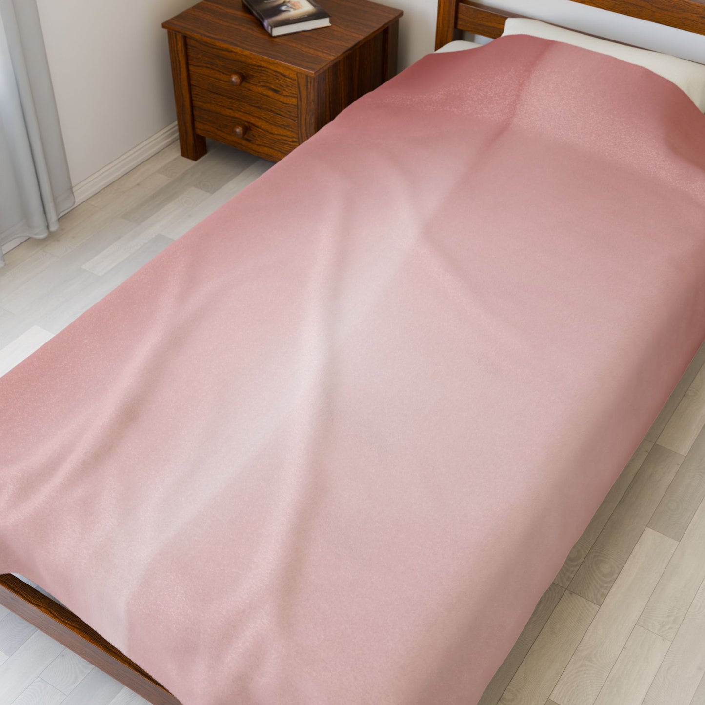 Rose Red Fade Velveteen Plush Blanket, 60" x 80"