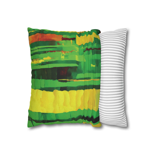 Striped Beta Spun Polyester Square Pillowcase, 14" x 14"