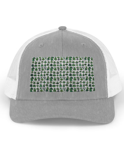 Mini Vintage Green Trees Snapback Trucker Cap